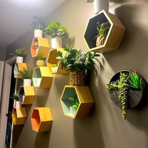 Hexagon Shelves set of 9